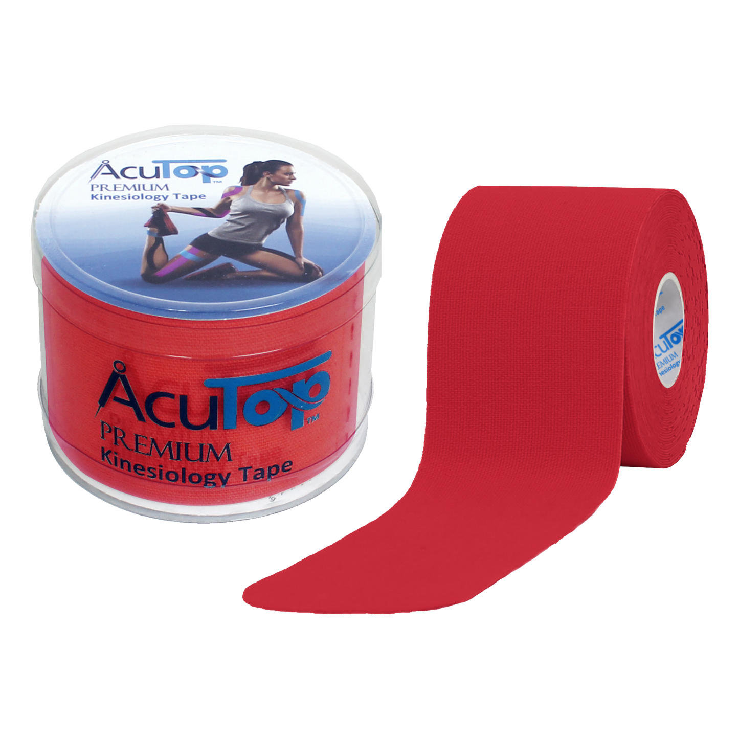 Acutop - Premium Kinesiologie Tape - Rood - 5cm x 5m - Intertaping.nl