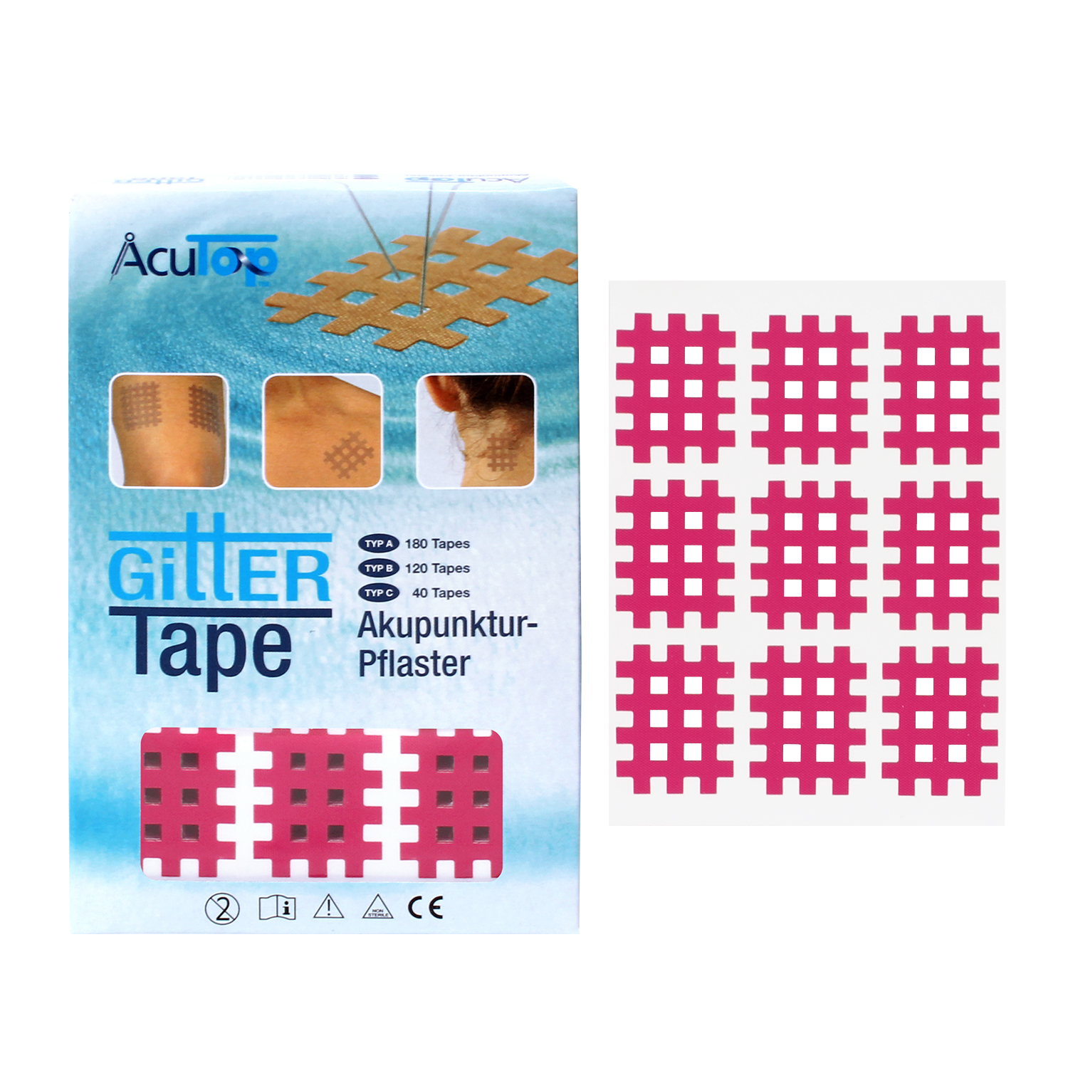 Acutop Gitter Tape / Cross Tape - Roze - Voordeligste van NL