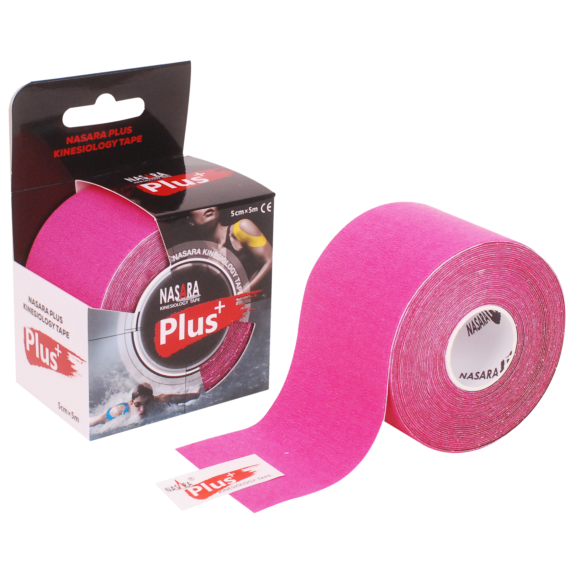 Nasara Plus - Kinesiologie Tape - Roze - 5cm x 5m - Intertaping.nl